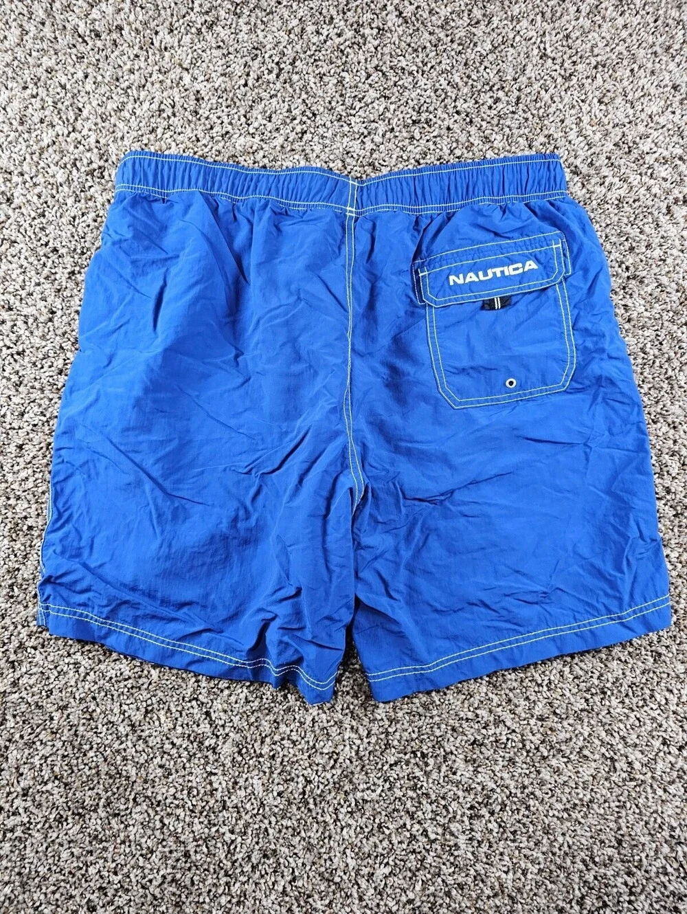Nautica Mens Sz XL Mesh Lined Swim trunks Swimsuit Bright Blue